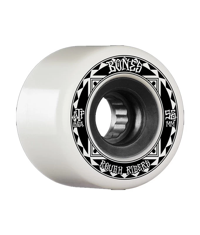 Bones - ATF Rough Riders Runners White - 56mm X 80a 3 Bones - ATF Rough Riders Runners White - 56mm X 80a