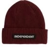 Independent Trucks - Beanie B/c Groundwork - Burgundy -Skate Pro Shop Independent Trucks Beanie Bc Groundwork Burgundy