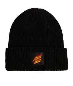 Santa Cruz - Beanie Flamed Not A Dot - Black