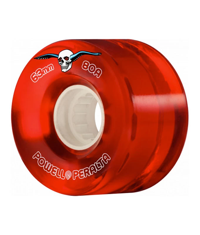 Powell Peralta - Clear Cruiser Red - 63mm 80a 3 Powell Peralta - Clear Cruiser Red - 63mm 80a
