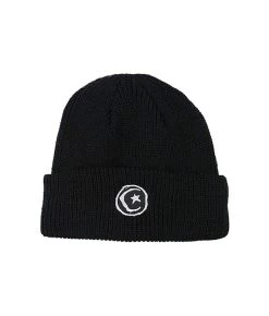 Foundation - Star And Moon Logo Beanie - Black