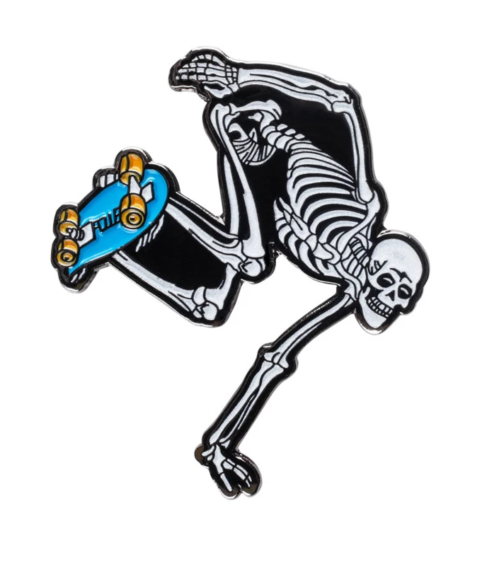 Powell Peralta - Skateboarding Skeleton 3 Glow In The Dark Skeleton - Lapel Pin 3 Powell Peralta - Skateboarding Skeleton 3 Glow In The Dark Skeleton - Lapel Pin
