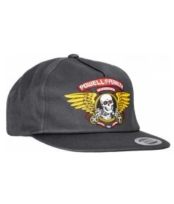 Powell Peralta - Winged Ripper Snapback Hat O/S - Charcoal