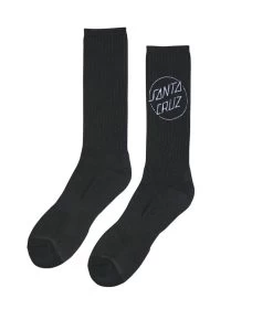 Santa Cruz - Contra Black Classic Dot Mid - Crew Socks