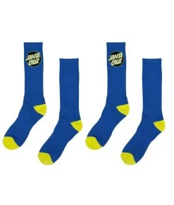 Santa Cruz - Classic Dot Blue/Yellow Socks 2 Pack - Socks