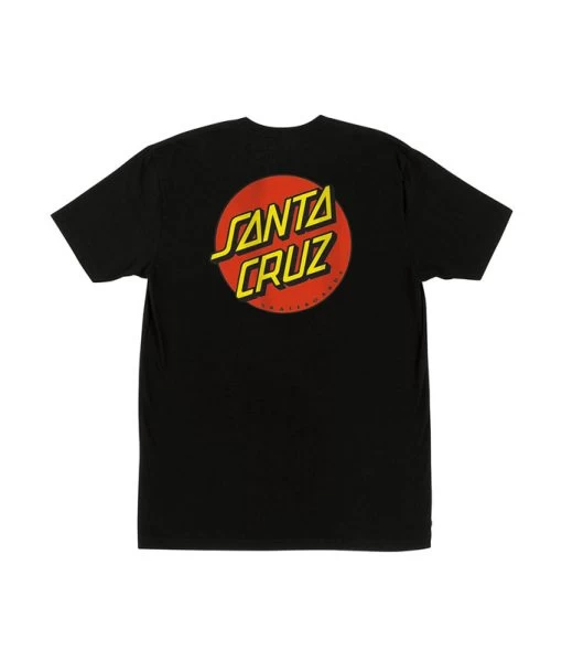 Santa Cruz - Classic Dot Backprint T-Shirt - Black -Skate Pro Shop sc classic dot backprint black back tshirt