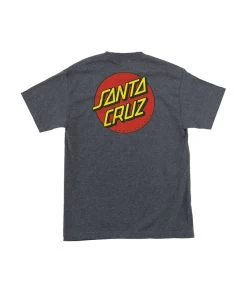 Santa Cruz - Classic Dot Backprint T-Shirt - Charcoal Heather