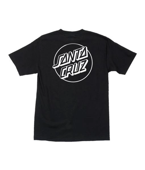 Santa Cruz - Opus Dot T-Shirt - Black/White -Skate Pro Shop sc opus dot shirt black