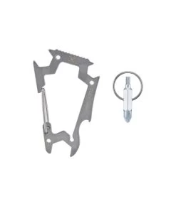 SK8OLOGY - Click Carabiner 7-In-1 Skateboard Tool - Brushed Silver